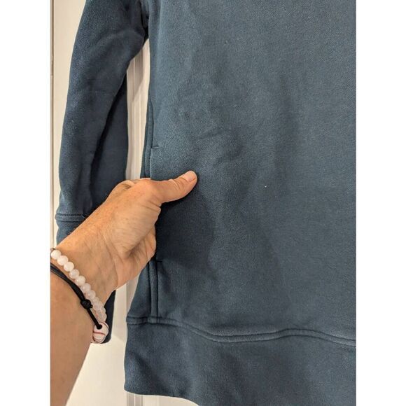 Lululemon Sweatshirt women's size 2 dark teal turtleneck cowl neck pockets - Picture 4 of 7